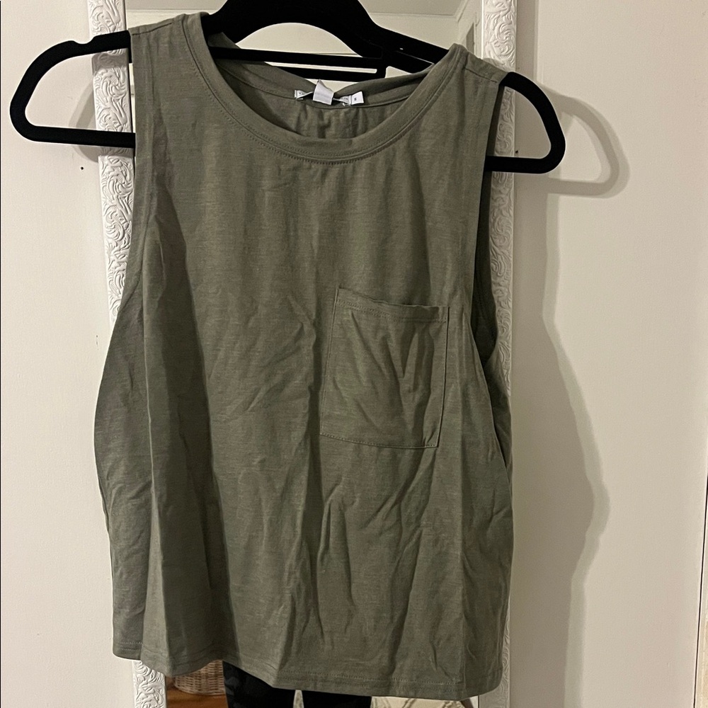 Threads 4 Thought Sage Green Muscle Tee